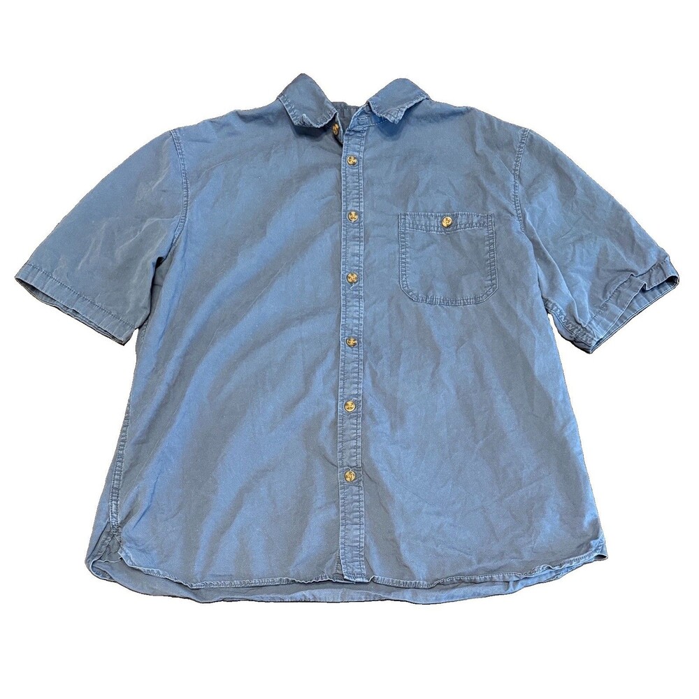 Mossimo Supply Co Men’s XL Shirt - Blue Short Sleeve Button-Up Top Y2K